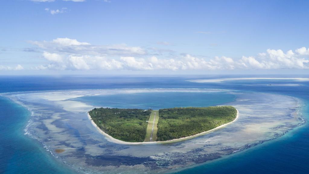 Vista aerea di Alphonse Island