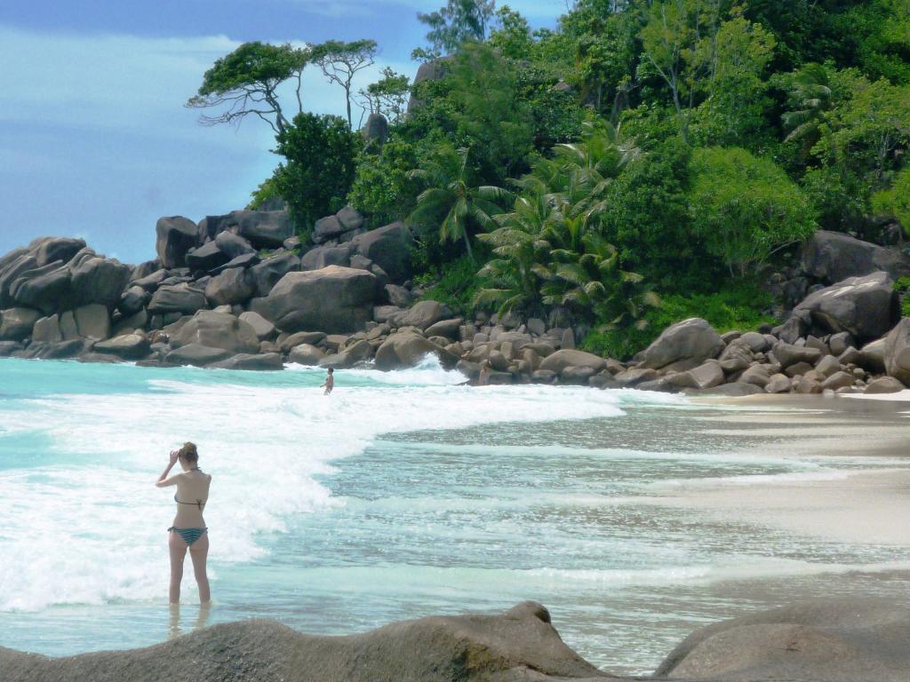 La spiaggia di Anse lazio