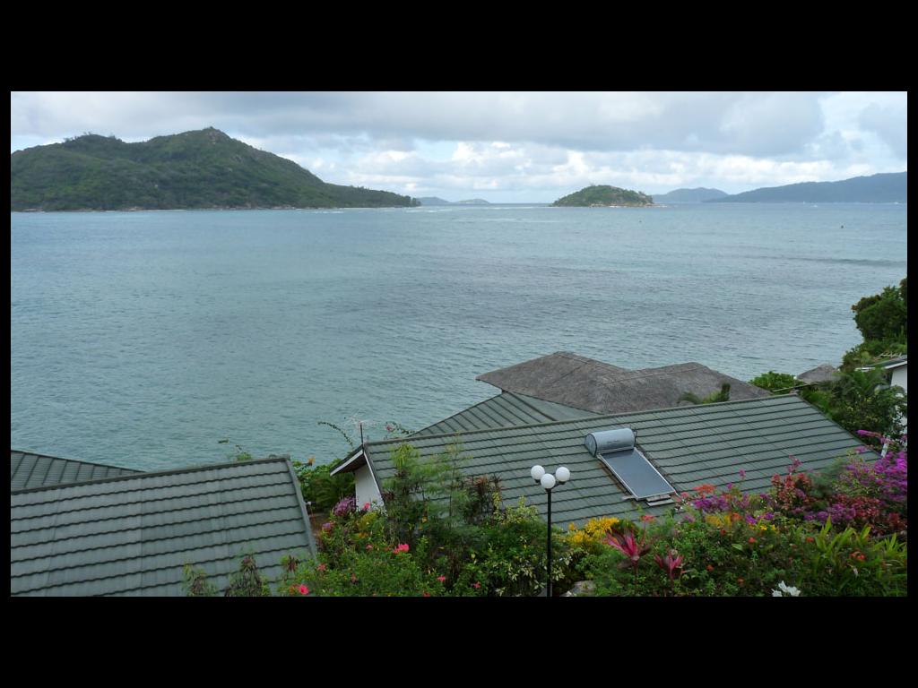 Blick vom Balkon auf die Baie St Anne