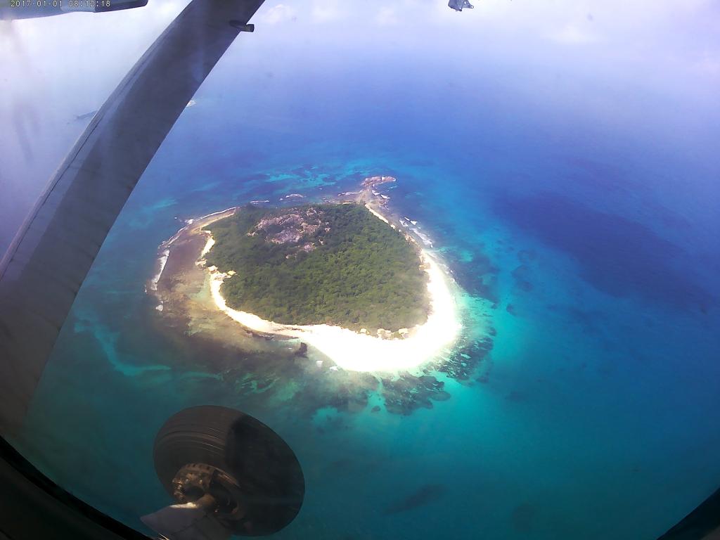 Vista aerea durante il volo interno