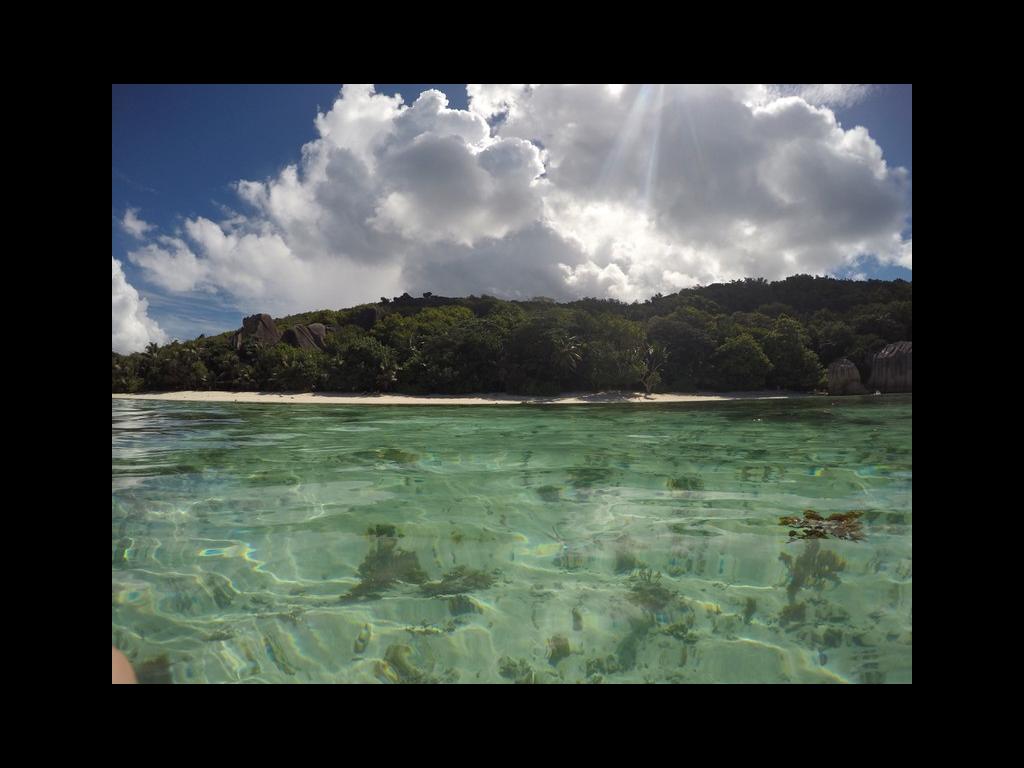 Blick auf La Digue