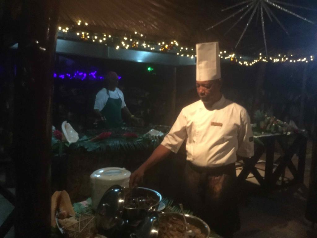 Christmas dinner in the Seychelles