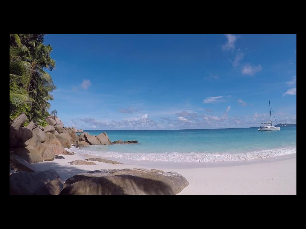 Einsamer Strand auf Mahé