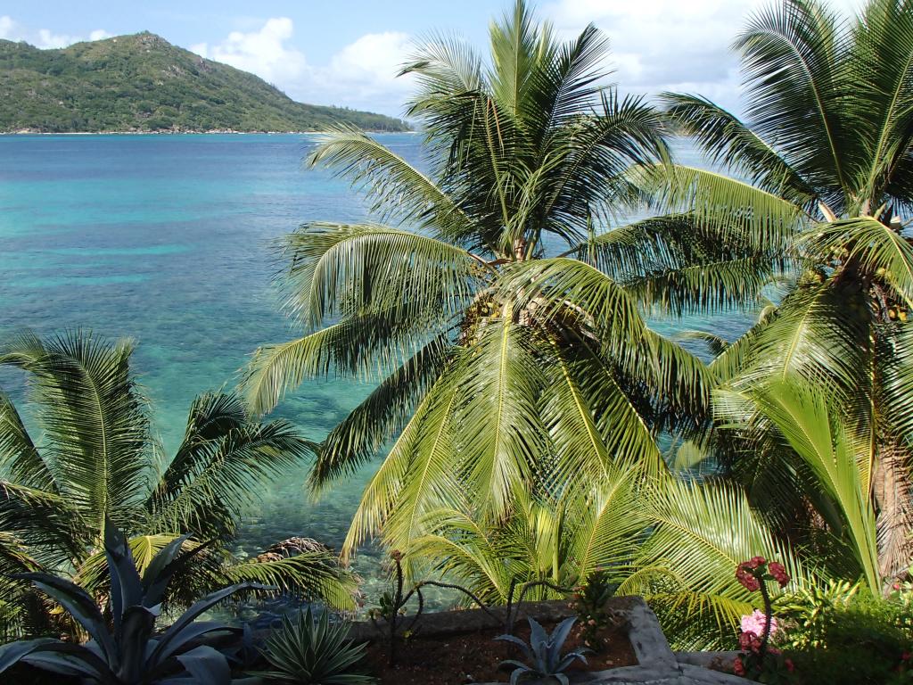 Vista dalla guesthouse "Colibri" a Praslin