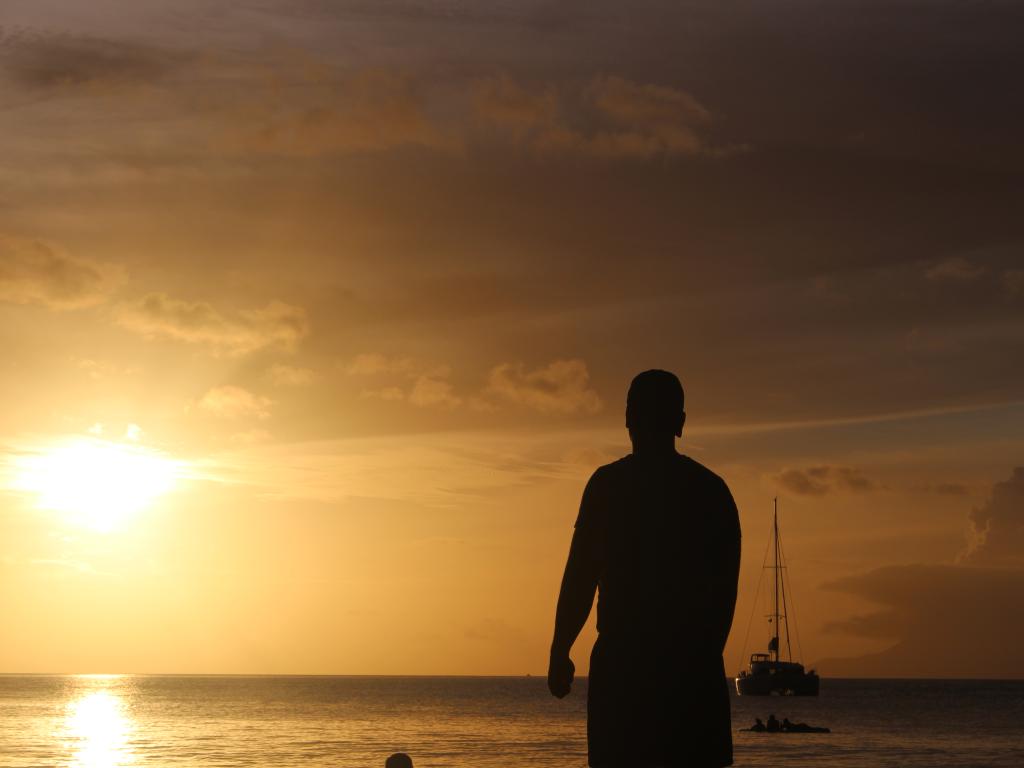 Sonnenuntergang am <beach>47|Beau Vallon</beach>