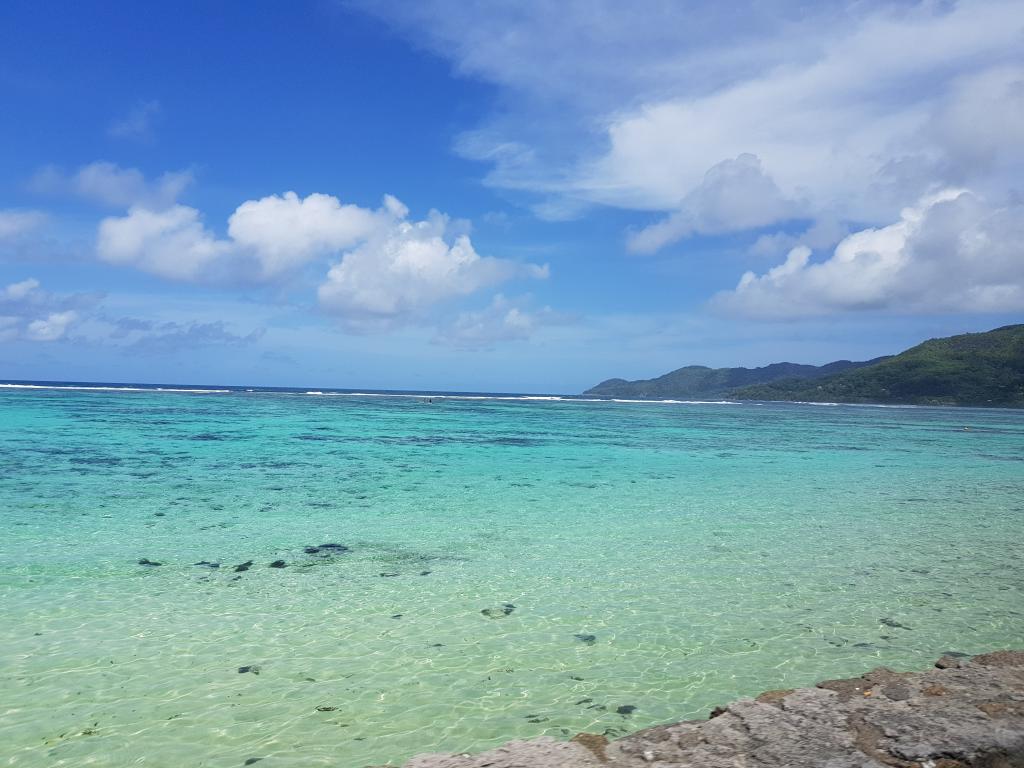 Aussicht auf die Lagune bei Mahé