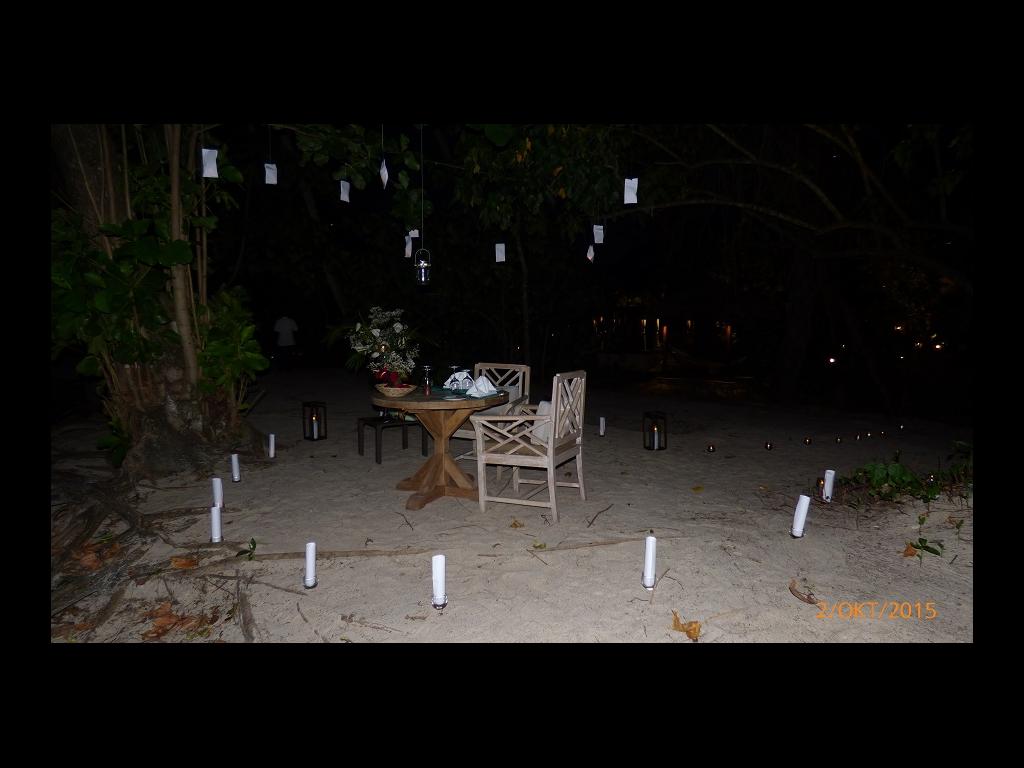 Abendstimmung in der Bucht Beau Vallon