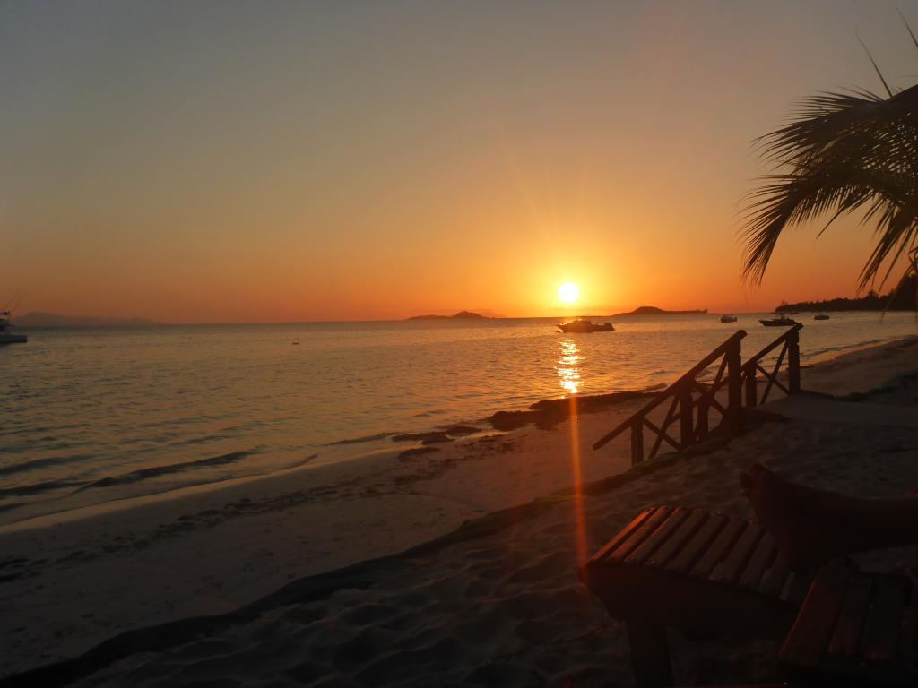 Sonnenuntergang an der Indian Ocean Lodge