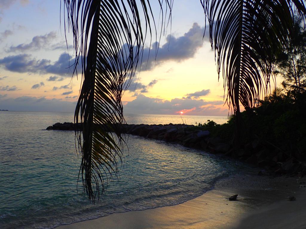 Sonnenuntergang an der Anse Kerlan