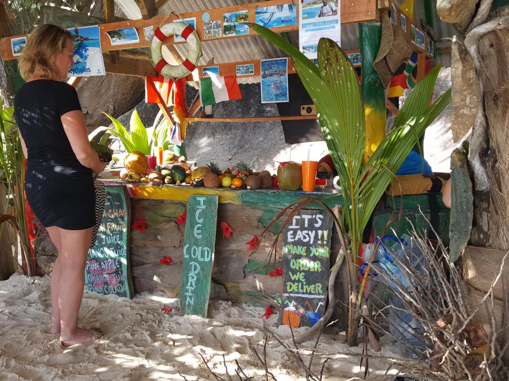 Fresh juices at Anse source d’argent