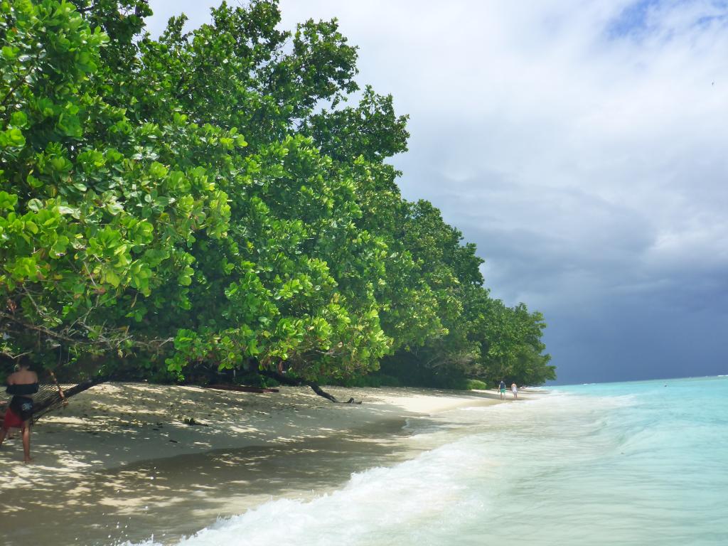 Strand auf Silhouette