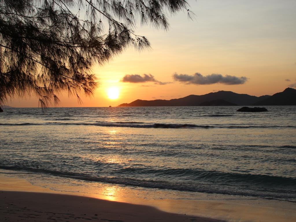 Sonnenuntergang auf La Digue