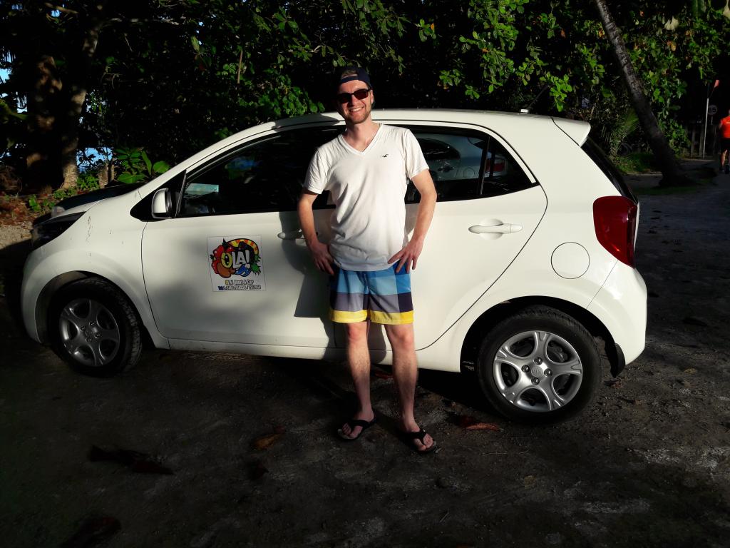 Mietwagen auf Praslin