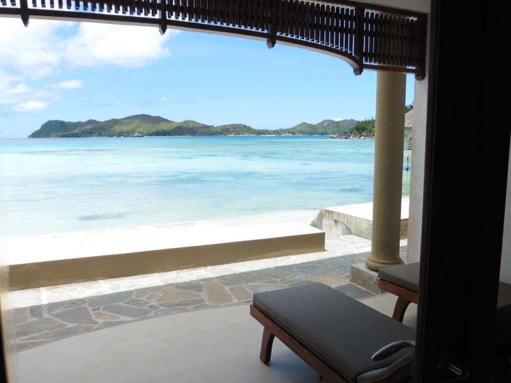 Blick aus dem Zimmer auf Praslin