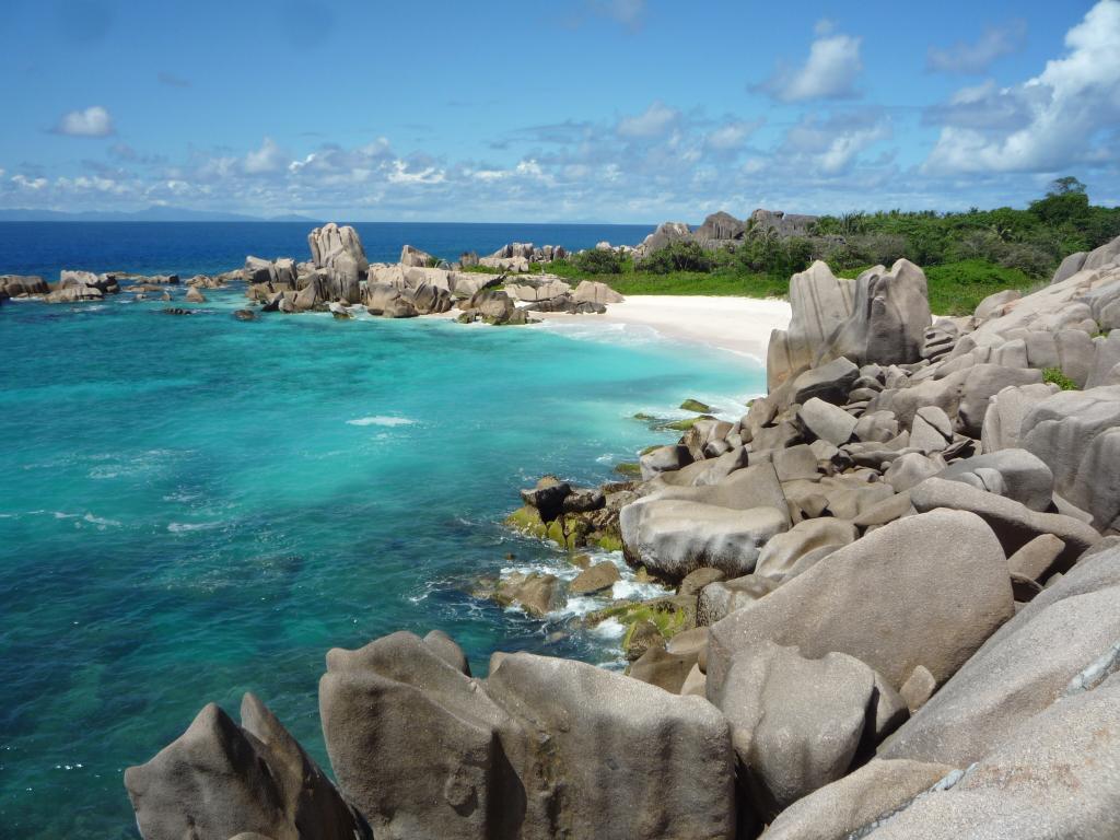 Strand auf La Digue