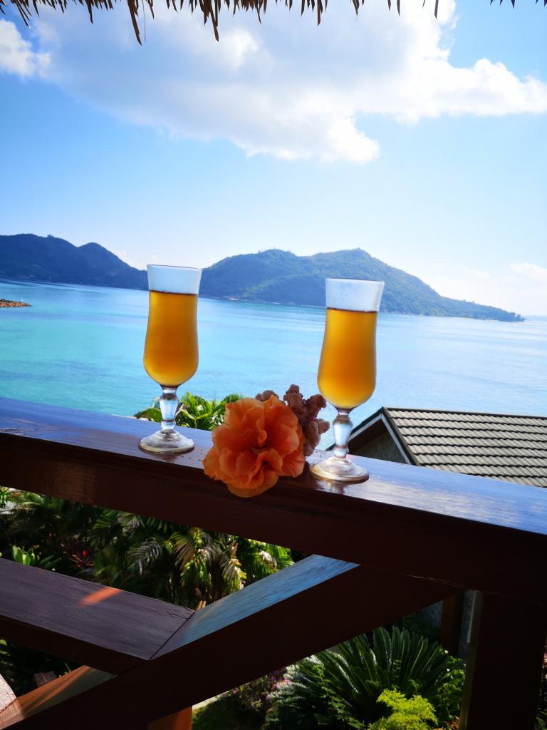 Ausblick vom Hotel in Praslin