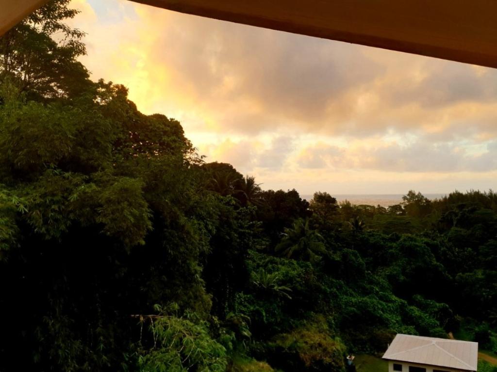 Blick auf den Sonnenaufgang aus der Albizia Lodge