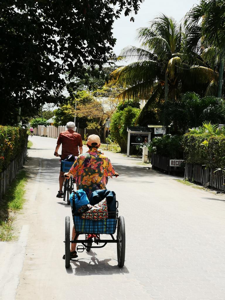 La Digue, mit dem Fahrrad