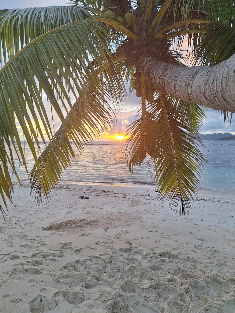 La Digue, Anse Reunion Sonnenuntergang