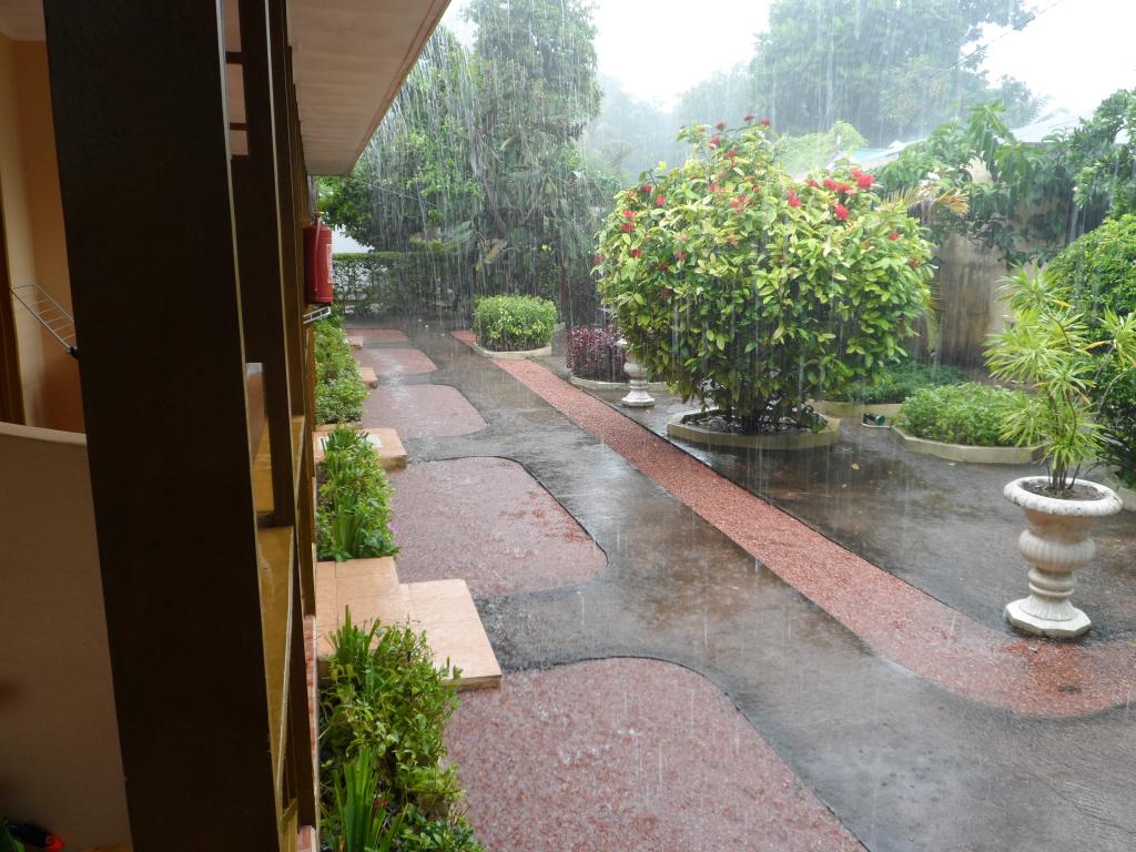 Regen, von unserer Terrasse aus  fotografiert