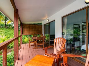 Chalet with garden view